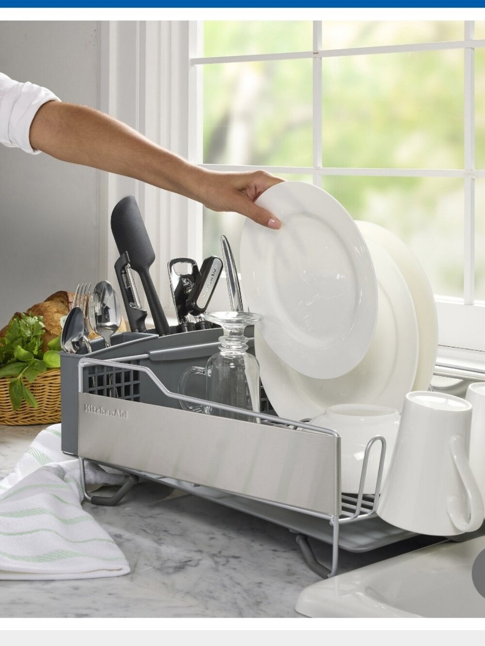 (6) KitchenAid Stainless Steel Full size Dish Drying Rack